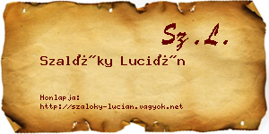 Szalóky Lucián névjegykártya